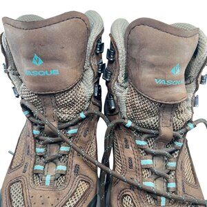 Vasque Womens 6.5M Hiking Boots Waterproof Brown Leather Mesh Gore-Tex Lace Up